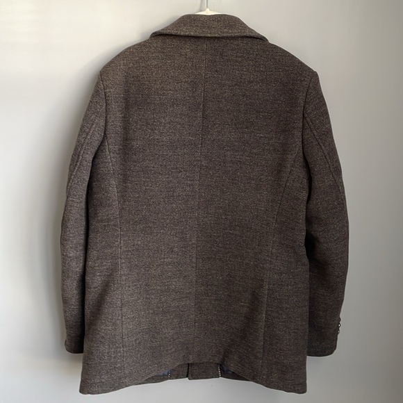 West Louis Royal Wool Brown Coat Size XL - Picture 3 of 10